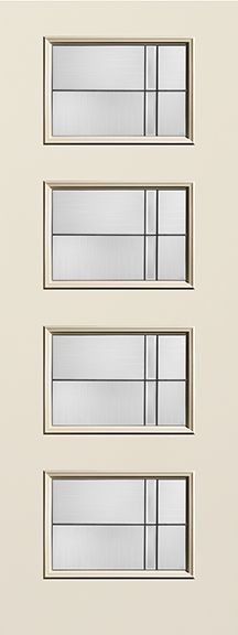 WDMA 34x96 Door (2ft10in by 8ft) Exterior Smooth Fiberglass Door 8ft Ari 4-Lite Axis 1