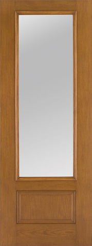 WDMA 34x96 Door (2ft10in by 8ft) French Oak Fiberglass Impact Door 8ft 3/4 Lite Clear 1