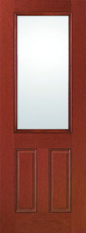 WDMA 34x96 Door (2ft10in by 8ft) Exterior Mahogany Fiberglass Impact Door 8ft 1/2 Lite Clear 1