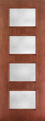 WDMA 34x96 Door (2ft10in by 8ft) Exterior Mahogany Fiberglass 8ft Ari 4-Lite Rainglass 1