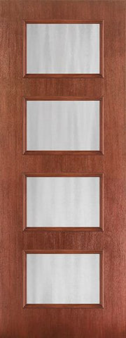 WDMA 34x96 Door (2ft10in by 8ft) Exterior Mahogany Fiberglass 8ft Ari 4-Lite Chinchilla 1