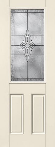 WDMA 34x96 Door (2ft10in by 8ft) Exterior Smooth Fiberglass Impact Door 8ft 1/2 Lite Wellesley 2