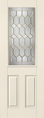 WDMA 34x96 Door (2ft10in by 8ft) Exterior Smooth Fiberglass Impact Door 8ft 1/2 Lite Crystalline 2