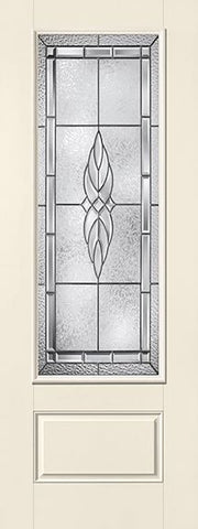 WDMA 34x96 Door (2ft10in by 8ft) Exterior Smooth Fiberglass Impact Door 8ft 3/4 Lite Kensington 2