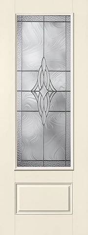 WDMA 34x96 Door (2ft10in by 8ft) Exterior Smooth Fiberglass Impact Door 8ft 3/4 Lite Wellesley 1