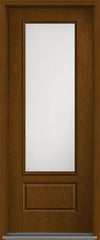 WDMA 34x96 Door (2ft10in by 8ft) Exterior Oak Satin Etch 8ft 3/4 Lite 1 Panel Fiberglass Single Door 1
