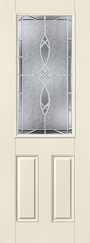 WDMA 34x96 Door (2ft10in by 8ft) Exterior Smooth Fiberglass Impact Door 8ft 1/2 Lite Blackstone 2