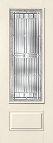 WDMA 34x96 Door (2ft10in by 8ft) Exterior Smooth Fiberglass Impact Door 8ft 3/4 Lite Saratoga 2