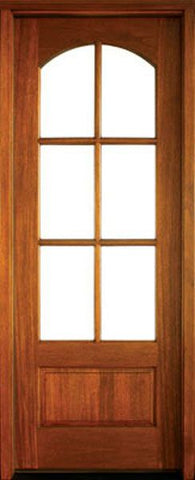 WDMA 36x108 Door (3ft by 9ft) French Mahogany Tiffany SDL 6 Lite Impact Single Door 1