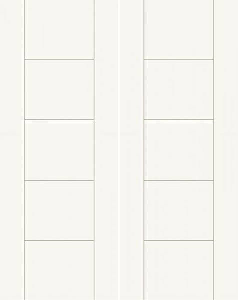 WDMA 36x80 Door (3ft by 6ft8in) Interior Swing Hardboard 80in Market Semi-Solid Core HD Fiber Double Door|1-3/8in Thick 1