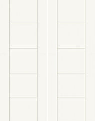 WDMA 36x80 Door (3ft by 6ft8in) Interior Swing Hardboard 80in Market Semi-Solid Core HD Fiber Double Door|1-3/8in Thick 1