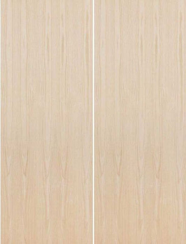 WDMA 36x80 Door (3ft by 6ft8in) Interior Swing Birch 80in Solid Particle Core Flush Double Door|1-3/8in Thick 1