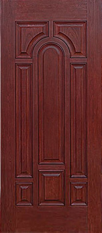 WDMA 36x80 Door (3ft by 6ft8in) Exterior Cherry Center Arch Panel Solid Single Entry Door 1