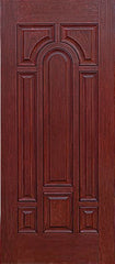WDMA 36x80 Door (3ft by 6ft8in) Exterior Cherry Center Arch Panel Solid Single Entry Door 1