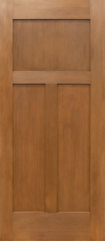 WDMA 36x80 Door (3ft by 6ft8in) Exterior Fir Craftsman 3 Panel Single Entry Door 1