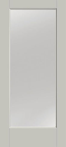 WDMA 36x80 Door (3ft by 6ft8in) Exterior Smooth 1 Lite 6ft8in Full Lite Flush-Glazed Fiberglass Single Door 1