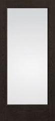 WDMA 36x80 Door (3ft by 6ft8in) Exterior Oak 1 Lite 6ft8in Full Lite Flush-Glazed Fiberglass Single Door 1