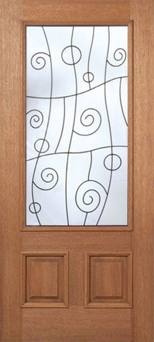 WDMA 36x80 Door (3ft by 6ft8in) Exterior Mahogany Barcelona Single Door 1