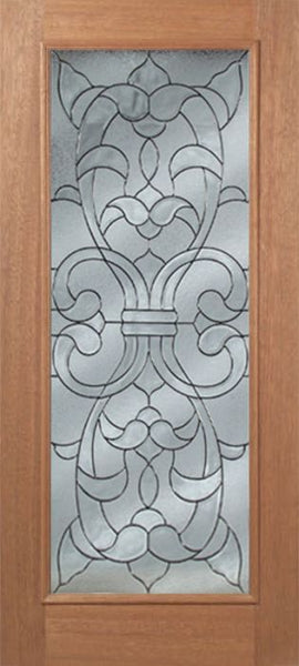 WDMA 36x80 Door (3ft by 6ft8in) Exterior Mahogany Edwards Single Door w/ W Glass - 6ft8in Tall 1