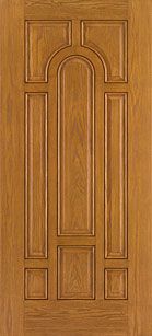 WDMA 36x80 Door (3ft by 6ft8in) Exterior Oak Fiberglass Impact Door 6ft8in 8 Panel 1