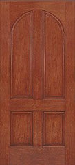 WDMA 36x80 Door (3ft by 6ft8in) Exterior Rustic Fiberglass Impact Door 6ft8in 4 Panel Round Top 1