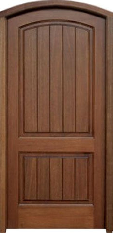 WDMA 36x80 Door (3ft by 6ft8in) Exterior Swing Mahogany Decatur Hendersonville Single Door/Arch Top 1