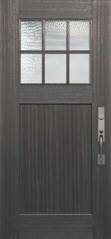 WDMA 36x80 Door (3ft by 6ft8in) Exterior Mahogany 36in x 80in Craftsman 6 Lite SDL 1 Panel Door 1