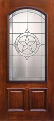 WDMA 36x80 Door (3ft by 6ft8in) Exterior Mahogany 36in x 80in Arch Lite Pecos DoorCraft Door 1