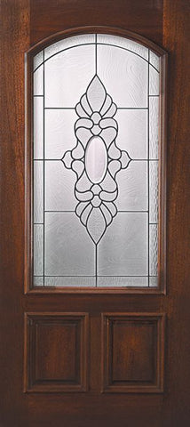 WDMA 36x80 Door (3ft by 6ft8in) Exterior Mahogany 36in x 80in Arch Lite Sabine DoorCraft Door 1