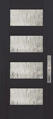 WDMA 36x80 Door (3ft by 6ft8in) Exterior Mahogany 36in x 80in 4 lite TDL Continental DoorCraft Door w/Textured Glass 1