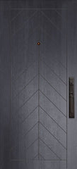 WDMA 36x80 Door (3ft by 6ft8in) Exterior Mahogany 80in Chevron Contemporary Door 1