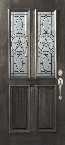 WDMA 36x80 Door (3ft by 6ft8in) Exterior Mahogany 36in x 80in Twin Lite Pecos DoorCraft Door 1