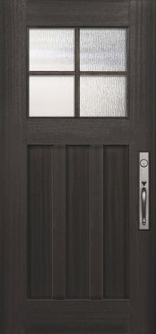WDMA 36x80 Door (3ft by 6ft8in) Exterior Mahogany 36in x 80in Craftsman 4 Lite SDL 3 Panel Door 1