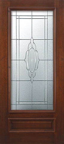 WDMA 36x80 Door (3ft by 6ft8in) Exterior Mahogany 36in x 80in 3/4 Lite Cameo DoorCraft Door 1