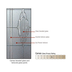 WDMA 36x80 Door (3ft by 6ft8in) Exterior Mahogany 36in x 80in 3/4 Lite Cameo DoorCraft Door 3