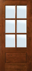 WDMA 36x80 Door (3ft by 6ft8in) Exterior Knotty Alder 36in x 80in 6 lite TDL Estancia Alder Door w/Bevel IG 1