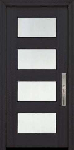 WDMA 36x80 Door (3ft by 6ft8in) Exterior Mahogany 36in x 80in 4 lite TDL Continental DoorCraft Door w/Bevel IG 2