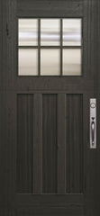 WDMA 36x80 Door (3ft by 6ft8in) Exterior Mahogany 36in x 80in Craftsman 6 Lite SDL 3 Panel Door 1