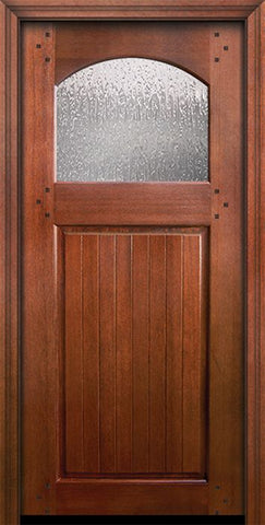 WDMA 36x80 Door (3ft by 6ft8in) Exterior Mahogany 36in x 80in Bungalow Arch Lite DoorCraft Door 2