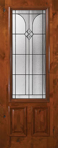 WDMA 36x80 Door (3ft by 6ft8in) Exterior Knotty Alder 36in x 80in 2/3 Lite Cantania Alder Door 1