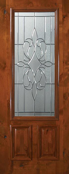 WDMA 36x80 Door (3ft by 6ft8in) Exterior Knotty Alder 36in x 80in 2/3 Lite New Orleans Alder Door 1