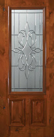 WDMA 36x80 Door (3ft by 6ft8in) Exterior Knotty Alder 36in x 80in 2/3 Lite New Orleans Alder Door 1