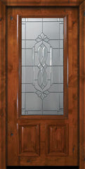 WDMA 36x80 Door (3ft by 6ft8in) Exterior Knotty Alder 36in x 80in 2/3 Lite Kensington Alder Door 2