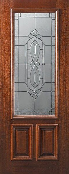 WDMA 36x80 Door (3ft by 6ft8in) Exterior Mahogany 36in x 80in 2/3 Lite Kensington Door 1
