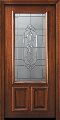 WDMA 36x80 Door (3ft by 6ft8in) Exterior Mahogany 36in x 80in 2/3 Lite Kensington Door 2