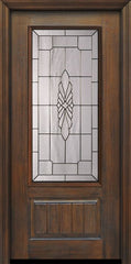 WDMA 36x80 Door (3ft by 6ft8in) Exterior Cherry Pro 80in 1 Panel 3/4 Lite Versailles Door 1