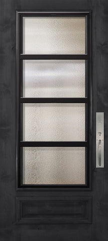 WDMA 36x80 Door (3ft by 6ft8in) Exterior Knotty Alder 36in x 80in 3/4 Lite Urban Steel Grille Estancia Alder Door 1