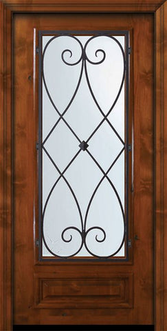 WDMA 36x80 Door (3ft by 6ft8in) Exterior Knotty Alder 36in x 80in 3/4 Lite Charleston Alder Door 2
