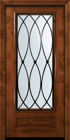 WDMA 36x80 Door (3ft by 6ft8in) Exterior Knotty Alder 36in x 80in 3/4 Lite La Salle Alder Door 2