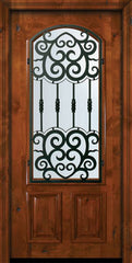 WDMA 36x80 Door (3ft by 6ft8in) Exterior Knotty Alder 36in x 80in Arch Lite Barcelona Alder Door 2